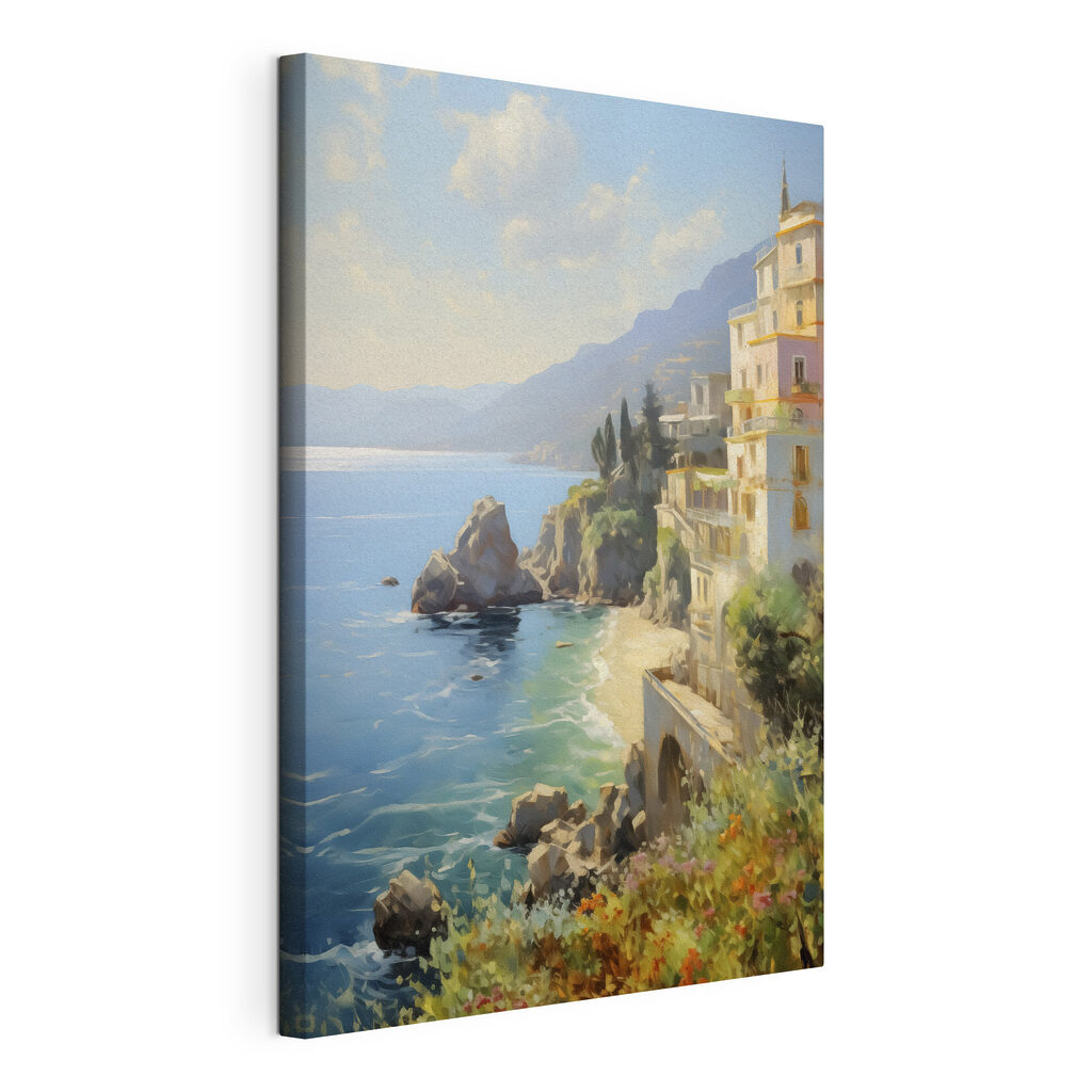 Building on a cliff by the water Building on a cliff by the water