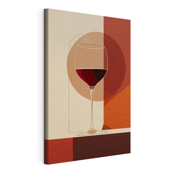 Tablouri Tablouri Pahar de vin cu un lichid roșu în el (SKU: s40192)