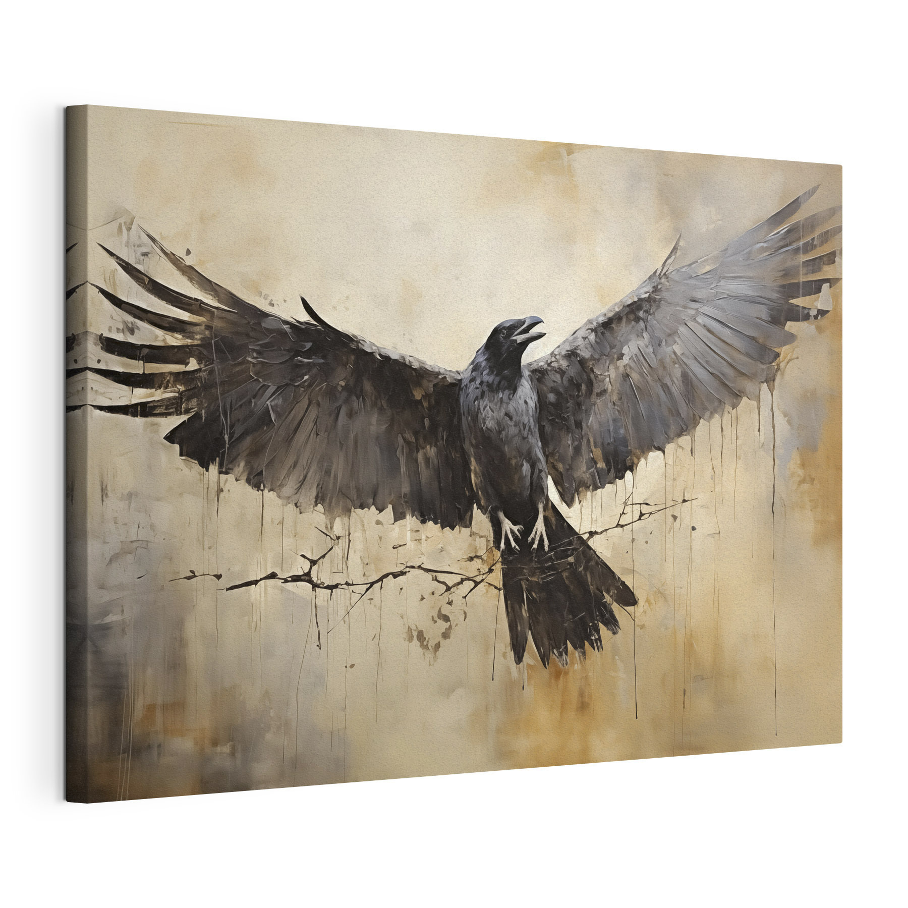 Bird with wings spread
