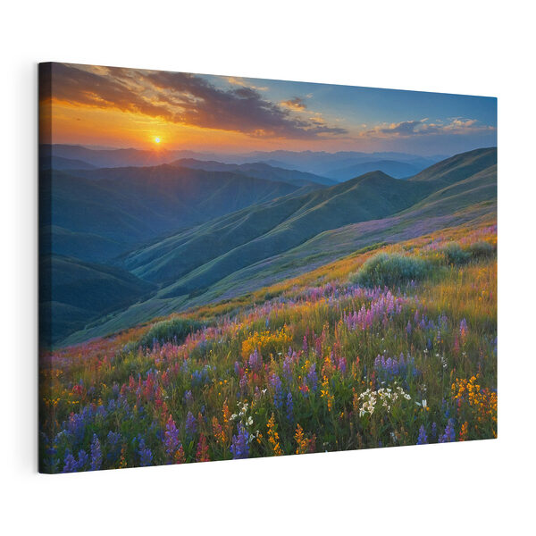 Tablouri Tablouri Câmp de flori pe un munte (SKU: s41048)
