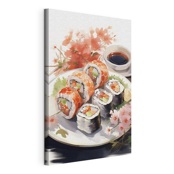 Tablouri Farfurie de sushi și sos