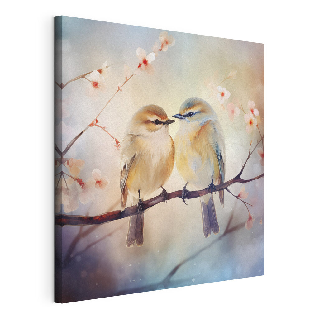 Two birds on a branch