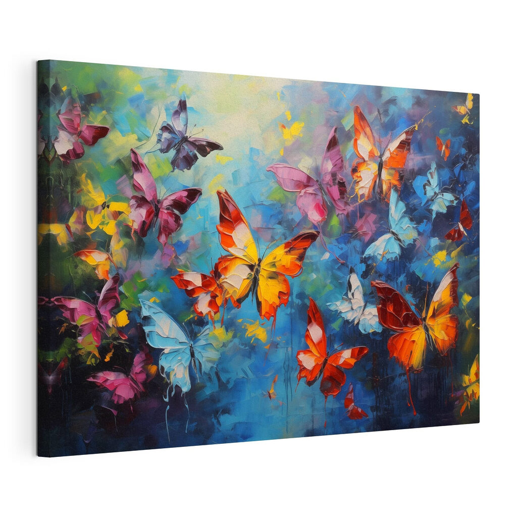 Painting of butterflies flying Painting of butterflies flying
