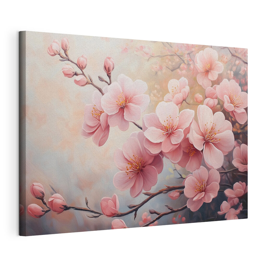 Painting of pink flowers
