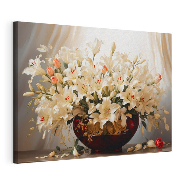 Tablouri Tablouri Vaza de flori albe (SKU: s41510)