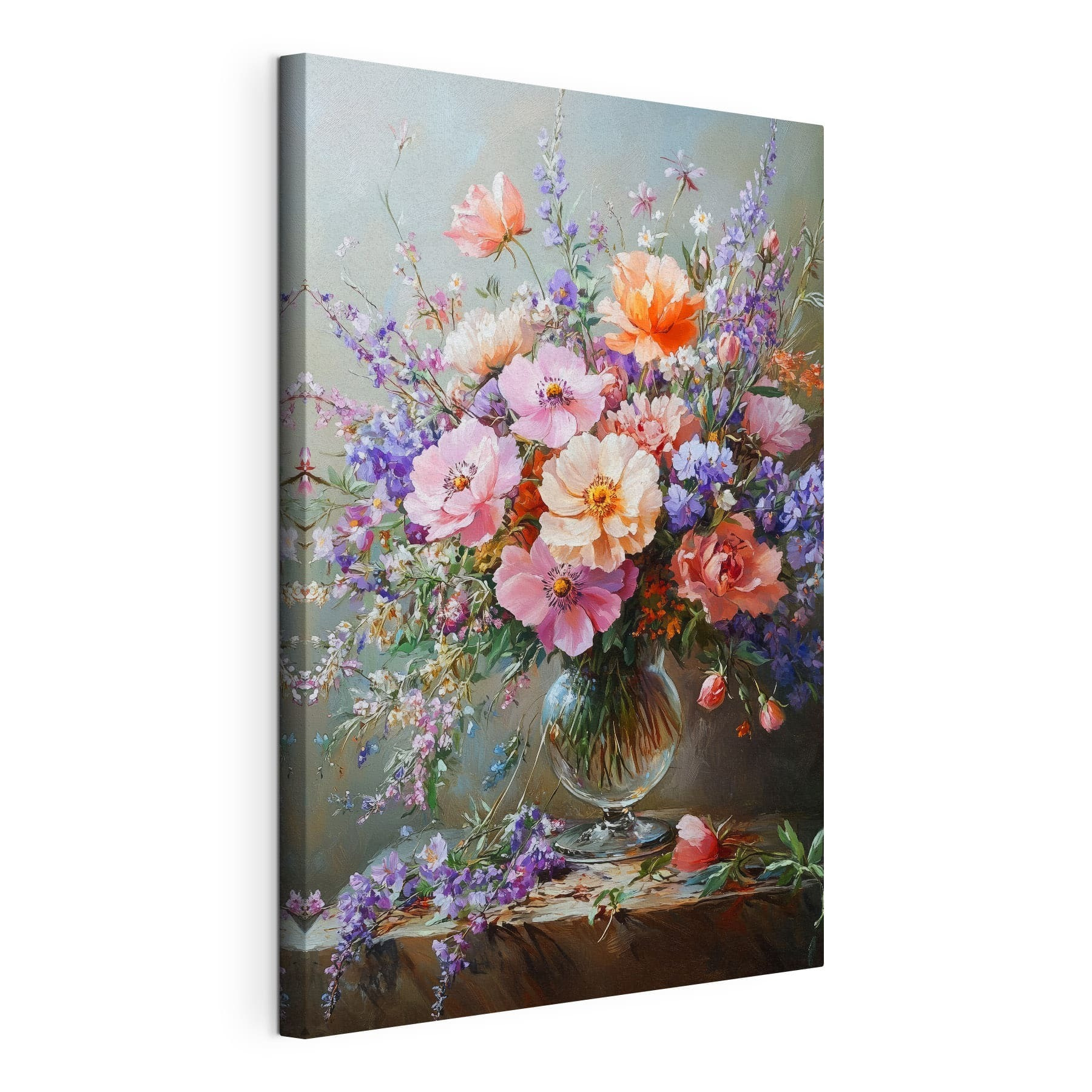 Painting of flowers in a vase