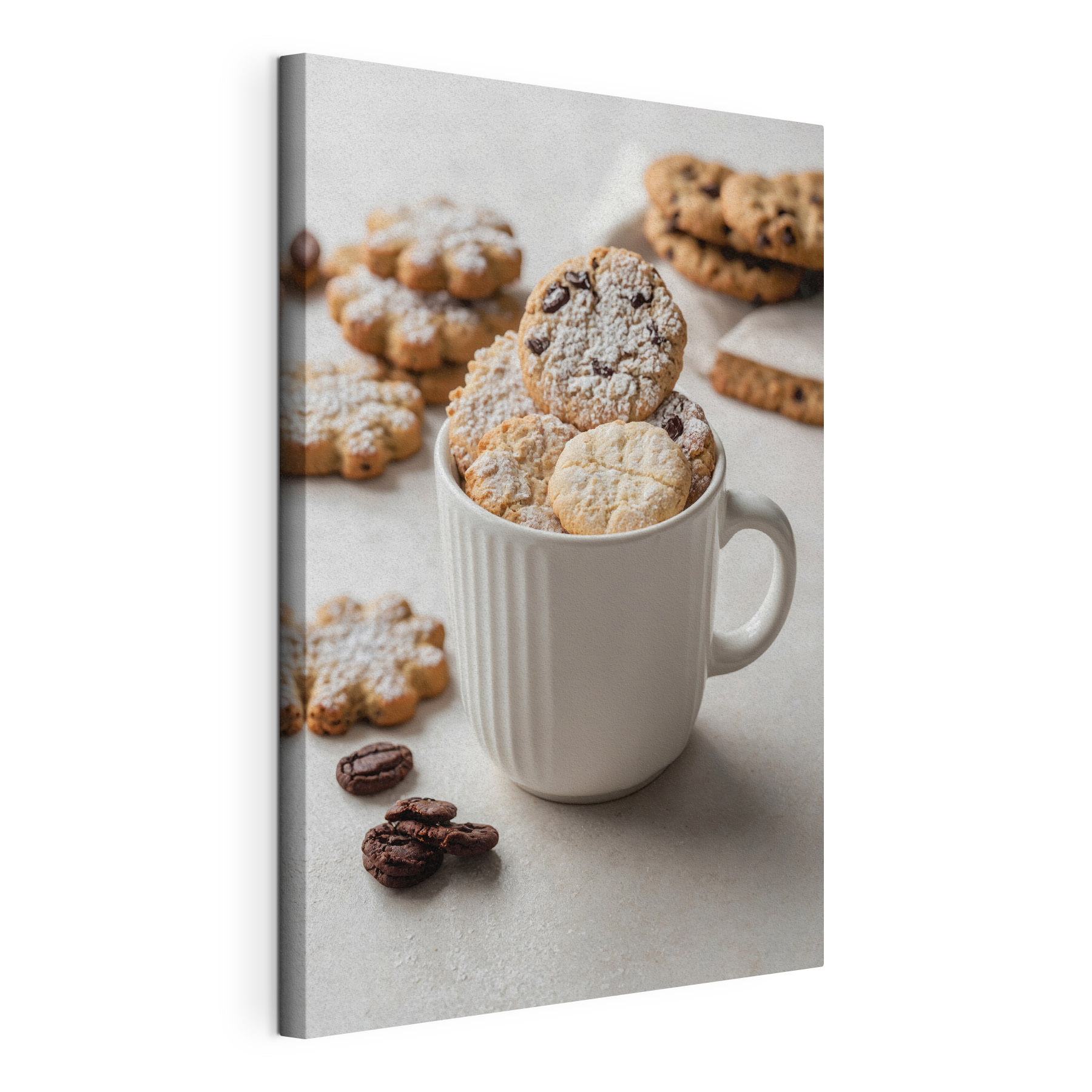 Cup of cookies with powdered sugar Cup of cookies with powdered sugar