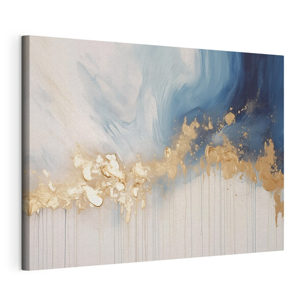 Tablouri Tablouri Valuri abstracte de albastru și crem (SKU: s42815)