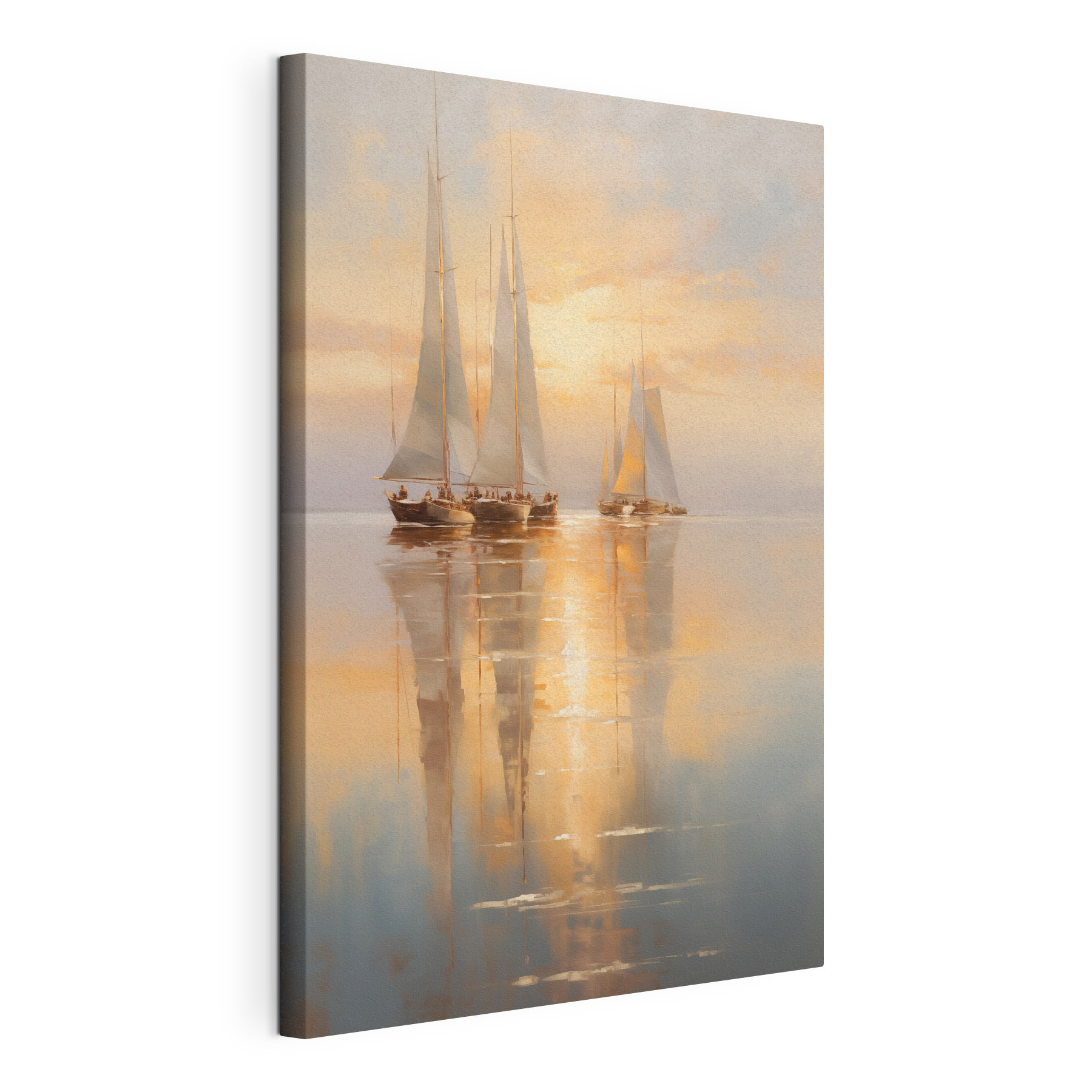 Group of sailboats on a body of water Group of sailboats on a body of water