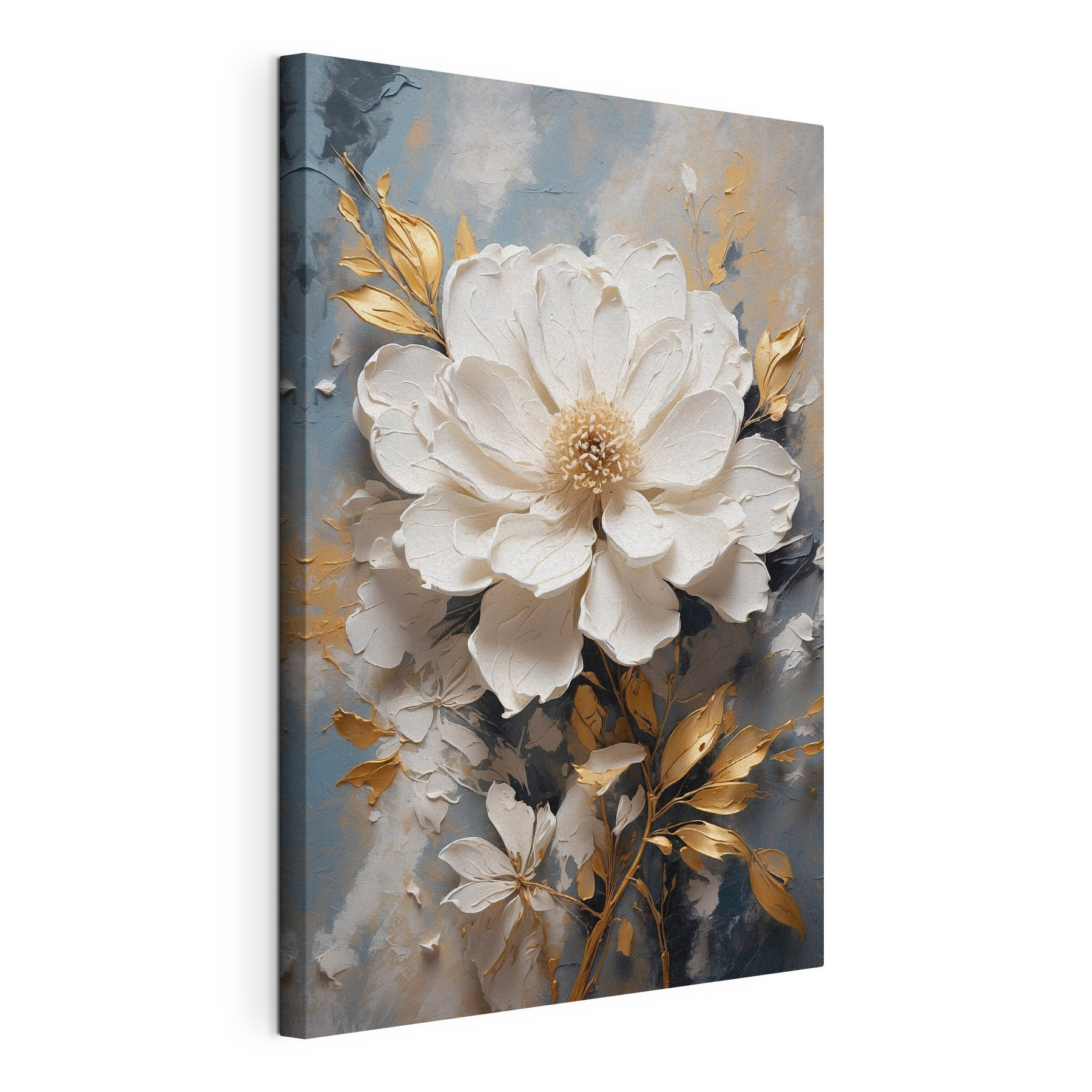 Delicate white flower in soft tones