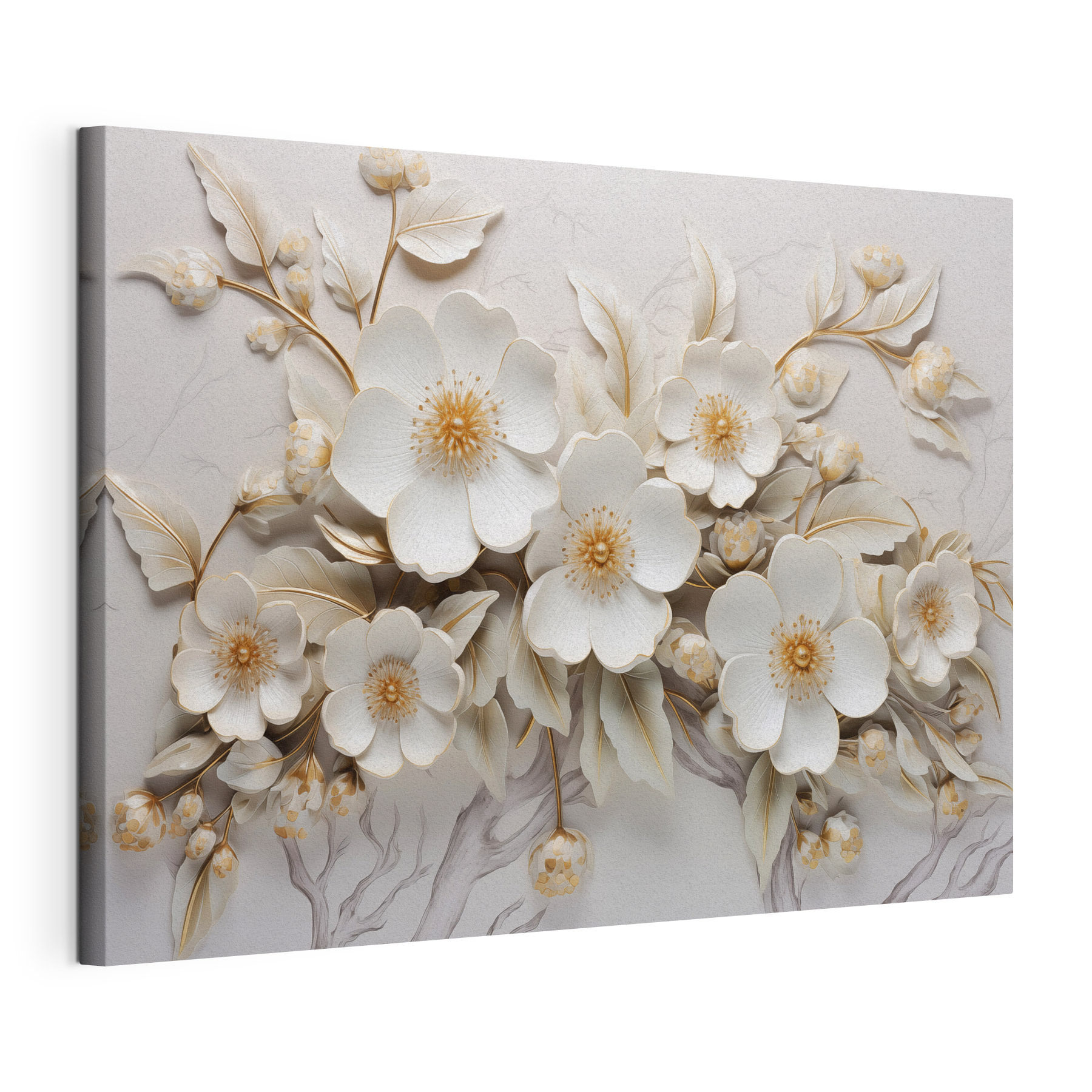 Intricate floral design in soft hues