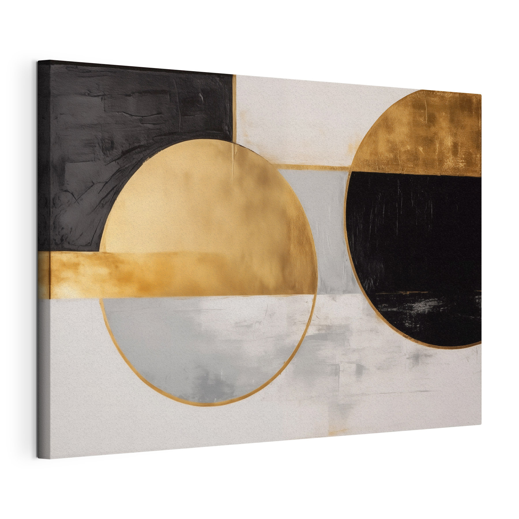 Abstract circles in contrasting colors