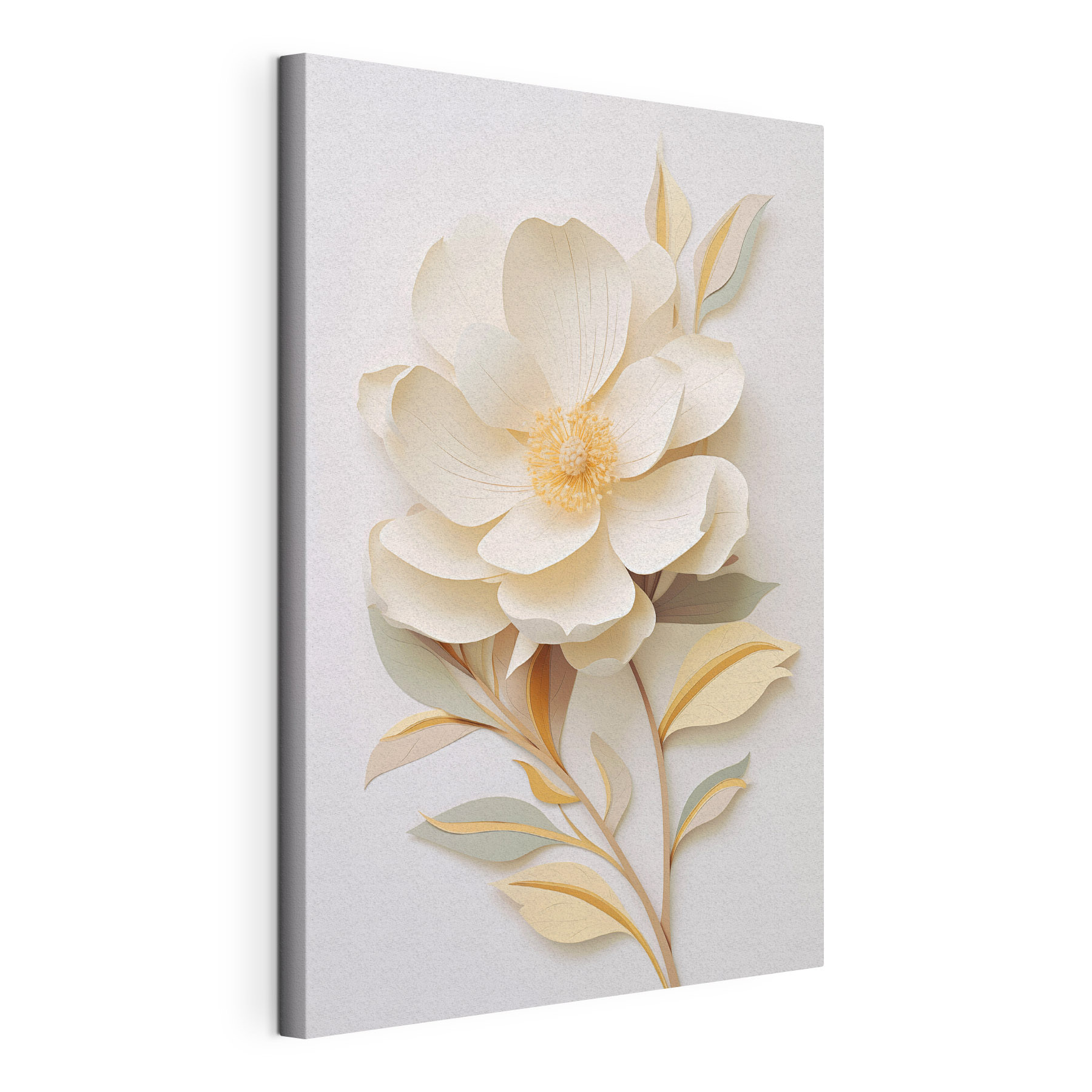Paper flower with leaves