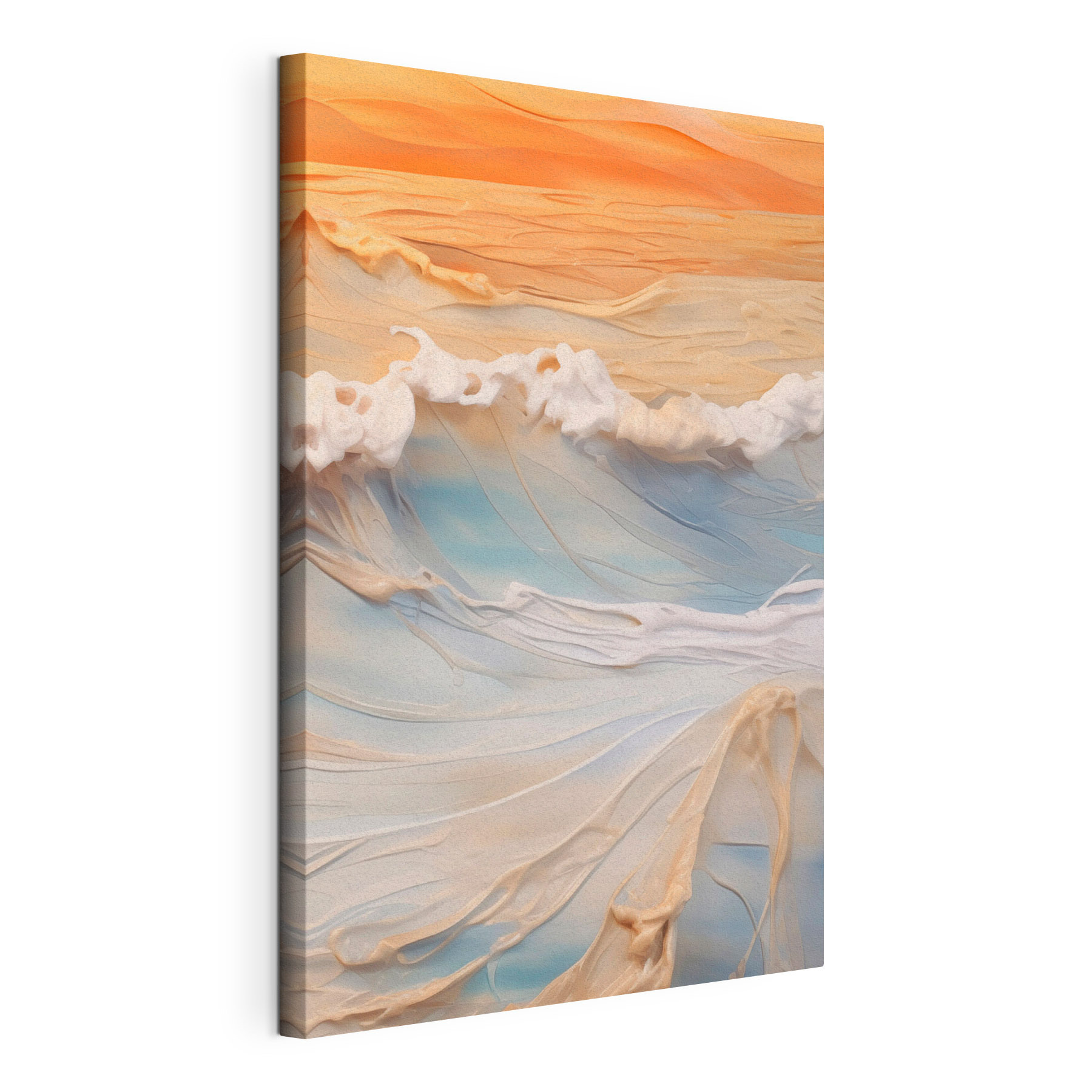 Serene ocean waves at sunset