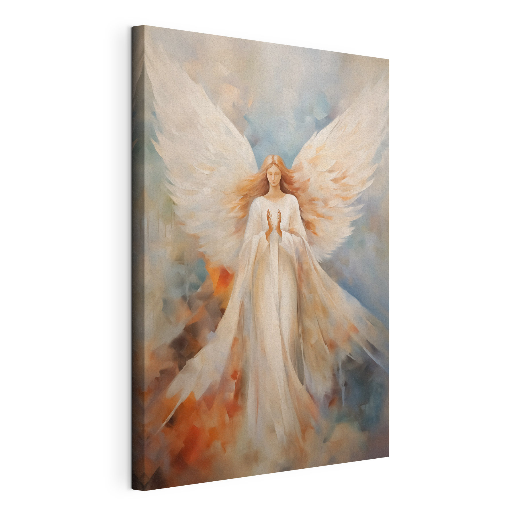 Painting of a woman with wings