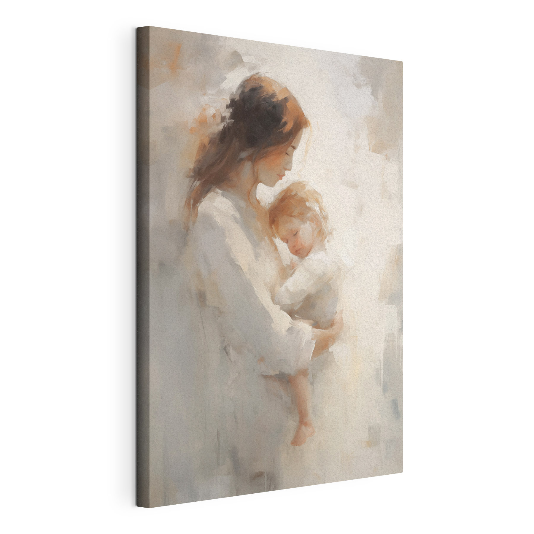 Painting of a woman holding a baby