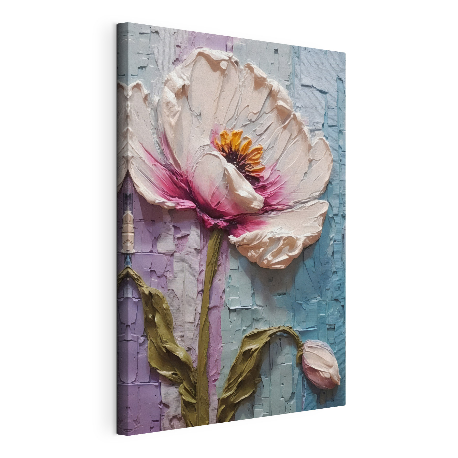 A painting of a flower