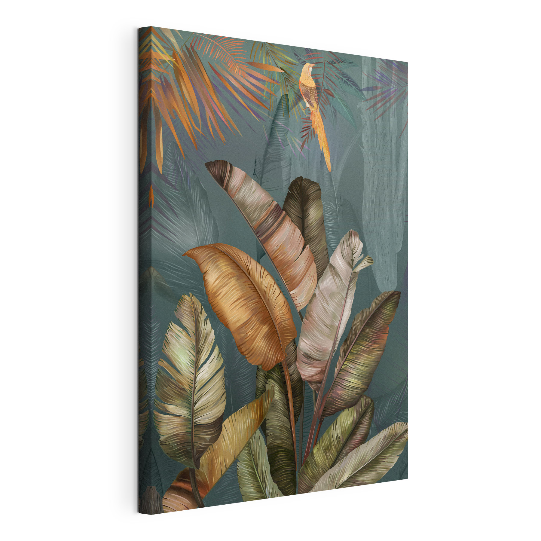 Tropical leaves with vibrant colors