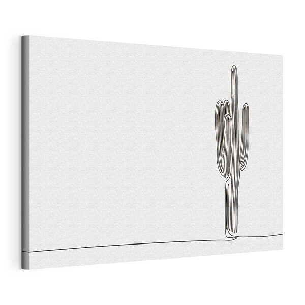 Cactus desenat într-o singură linie Tablouri Cactus desenat într-o singură linie