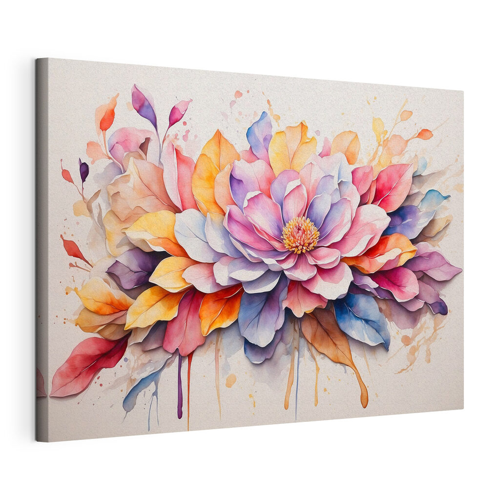 A painting of a flower