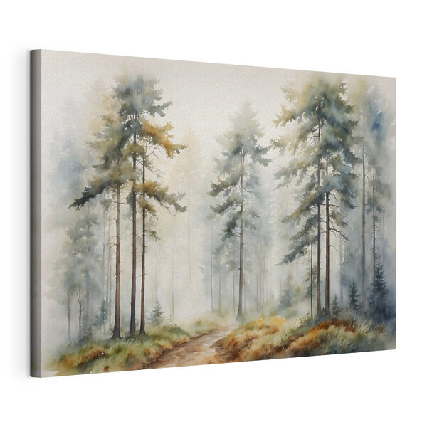 A watercolor painting of a forest A watercolor painting of a forest