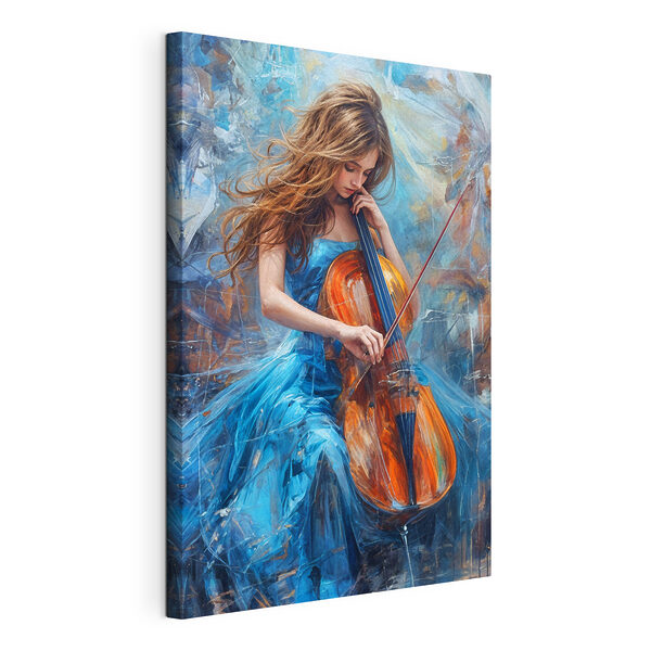 O femeie care cântă la violoncel Tablouri O femeie care cântă la violoncel