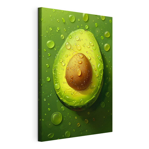 Avocado proaspăt cu picături sclipitoare Tablouri Avocado proaspăt cu picături sclipitoare