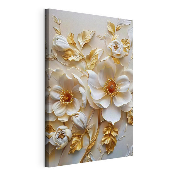 Design floral elegant cu flori albe Tablouri Design floral elegant cu flori albe