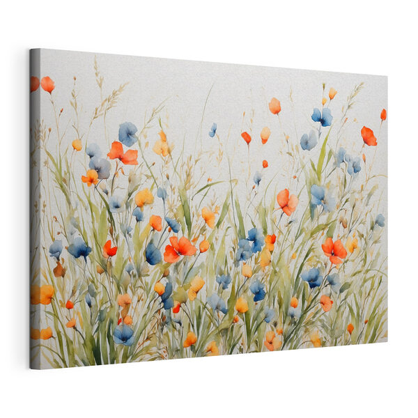 Painting of flowers and grass