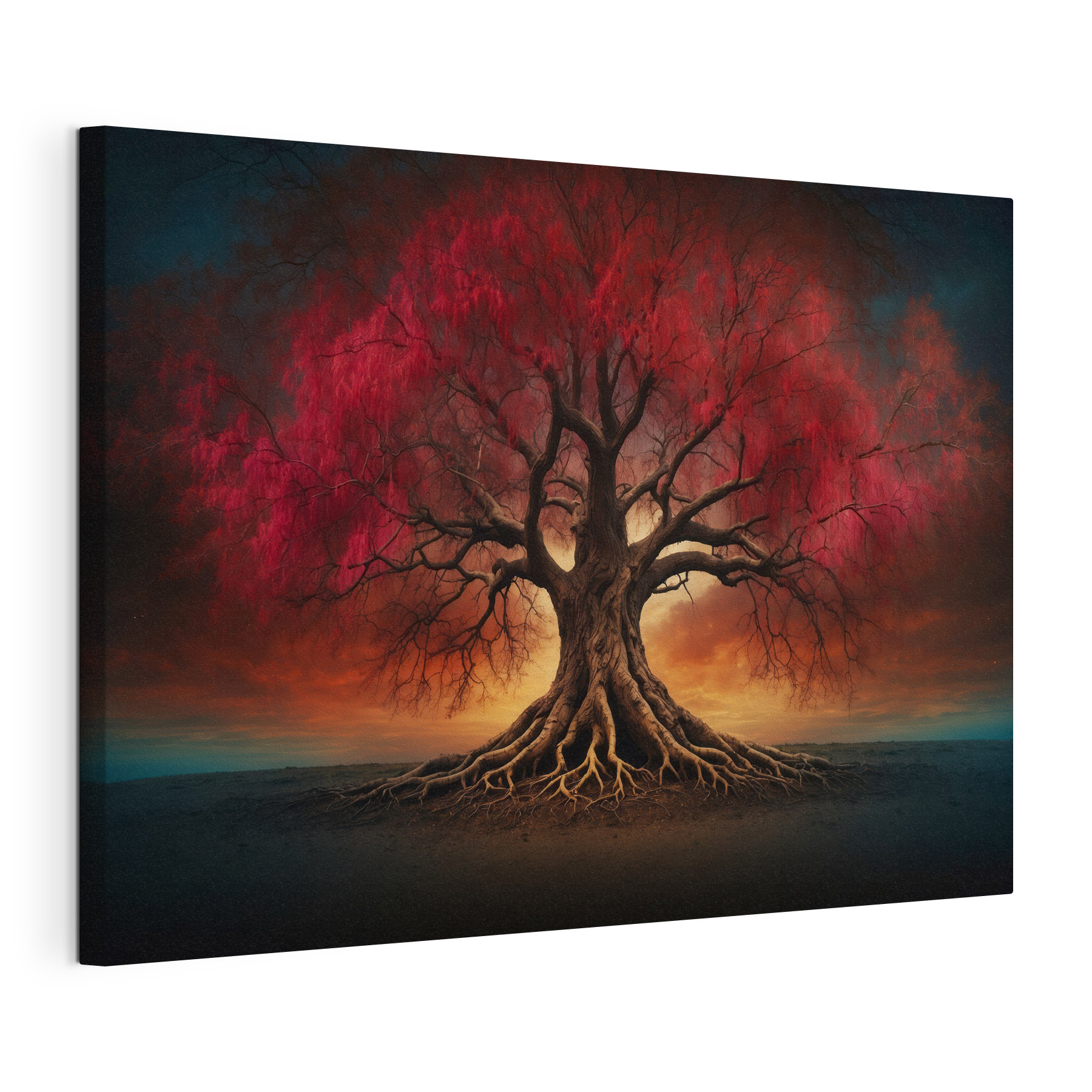 Tree with red leaves