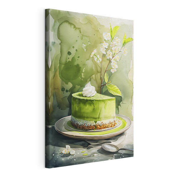 Watercolor painting of a cake