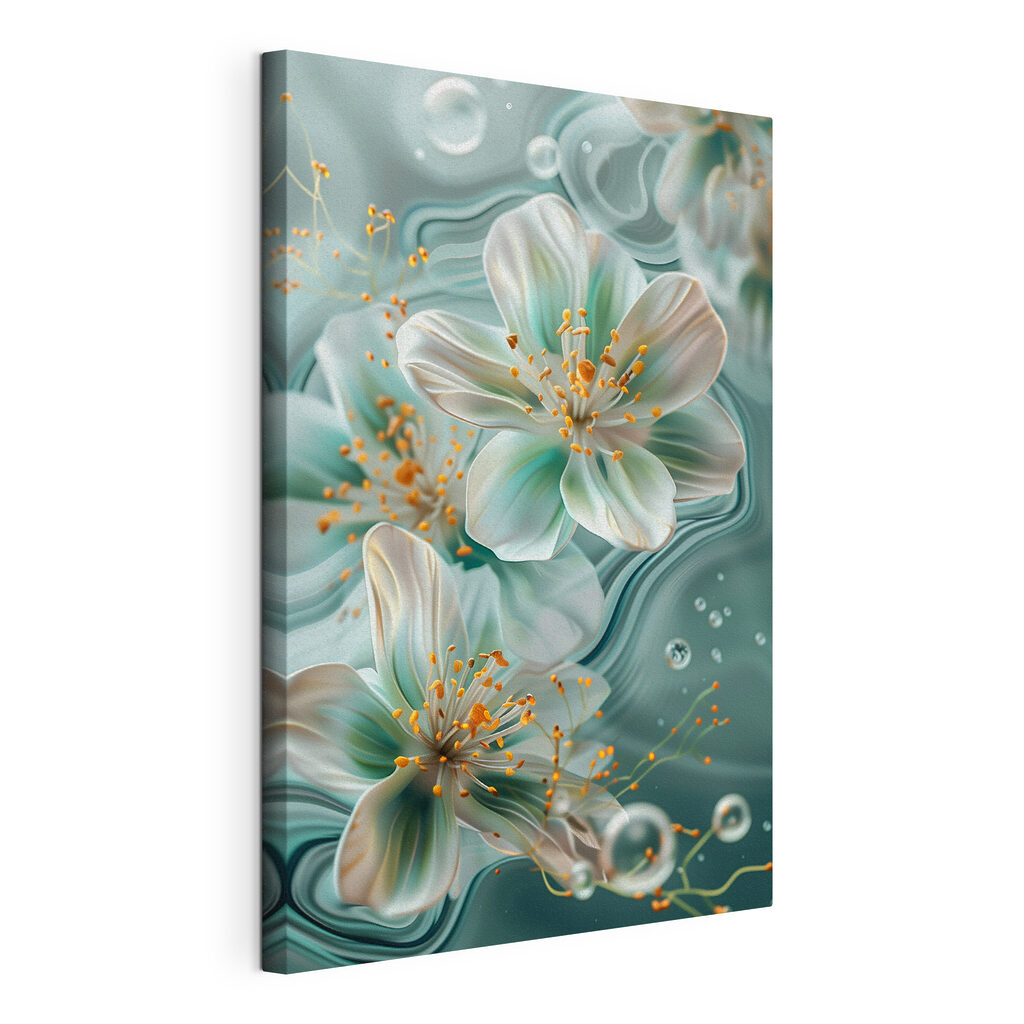 Delicate blooms in tranquil waters