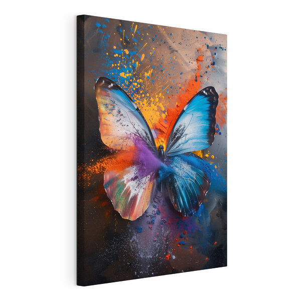 Fluture cu pulbere colorată Tablouri Fluture cu pulbere colorată