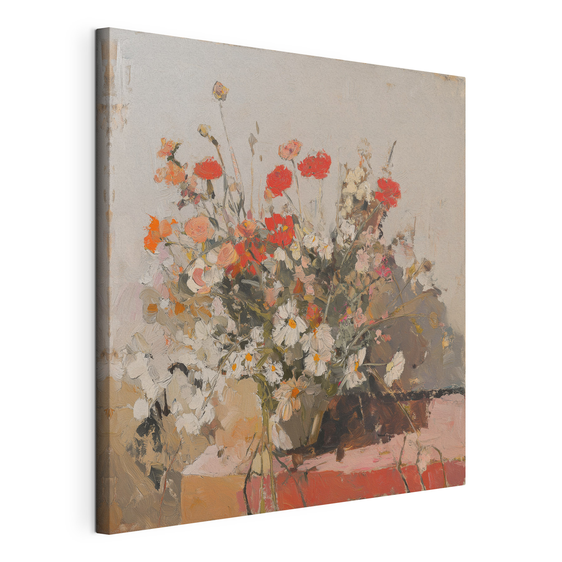 Painting of flowers in a vase