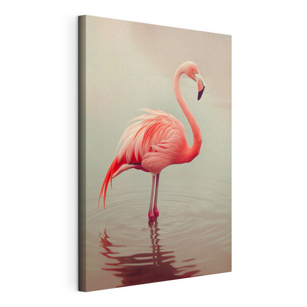 Flamingo în picioare în apă Tablouri Flamingo în picioare în apă