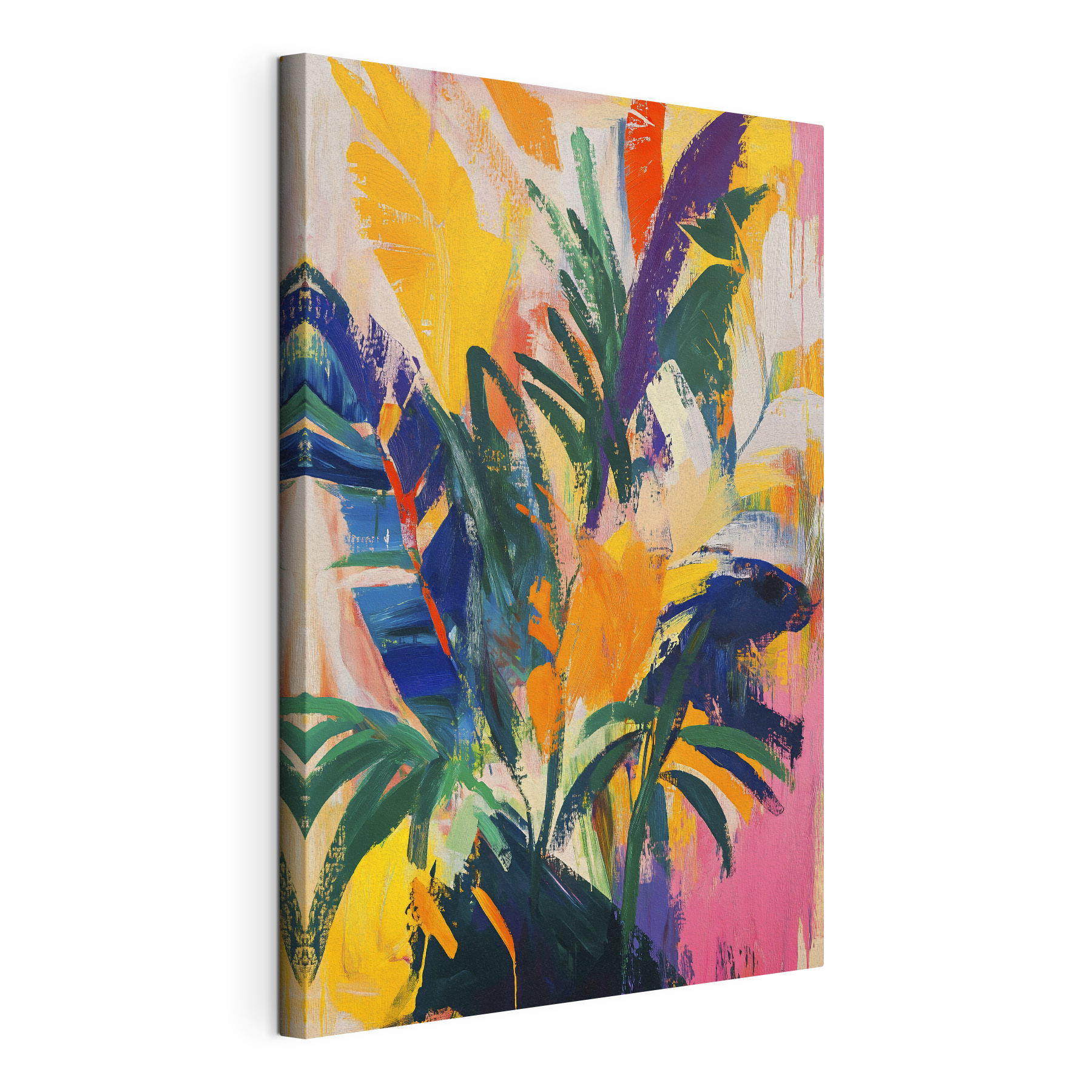 Painting of colorful leaves