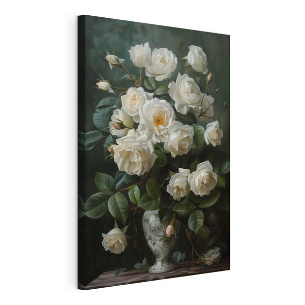 Buchet elegant de trandafiri albi Tablouri Buchet elegant de trandafiri albi