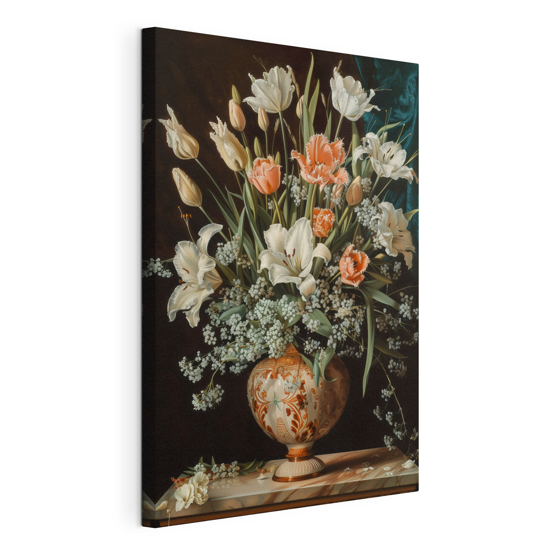 Painting of flowers in a vase