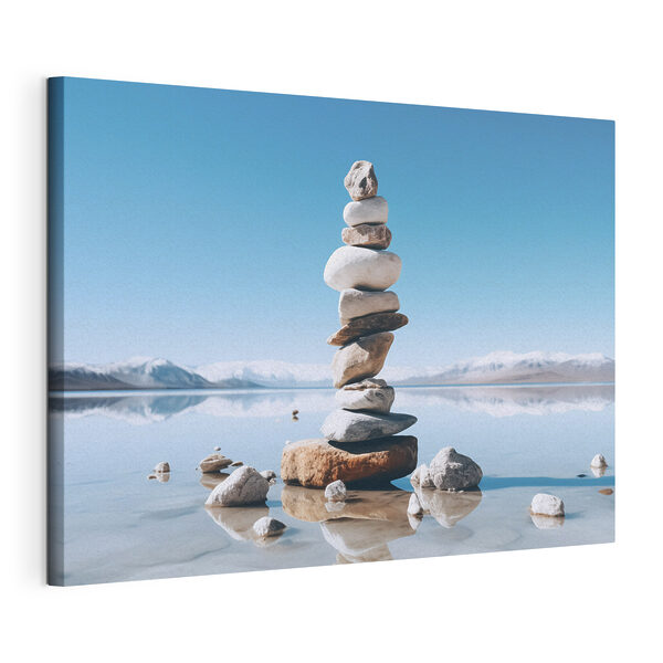 Stack of rocks in water