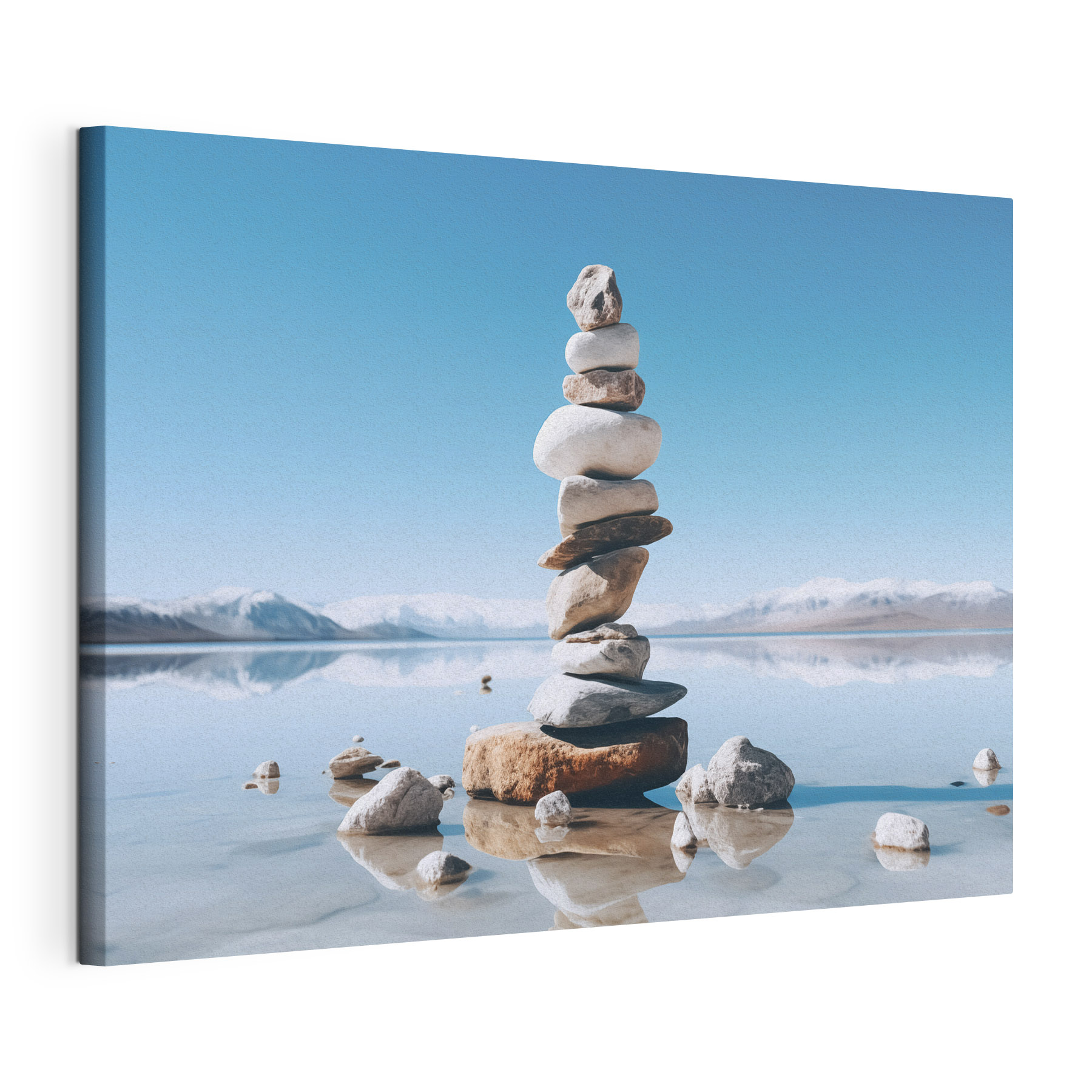 Stack of rocks in water
