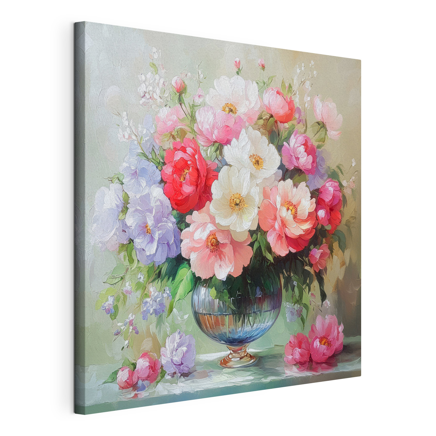 Painting of flowers in a vase