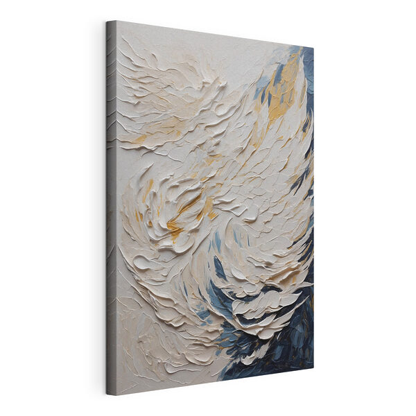 White and blue painting