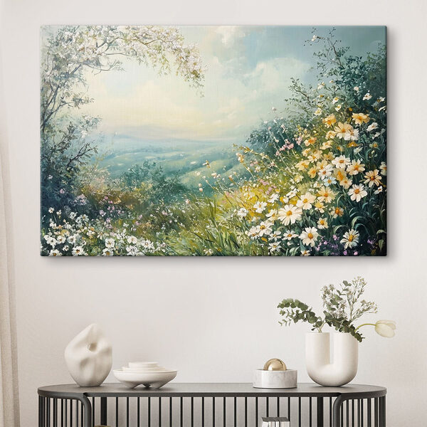 Painting of flowers and trees Painting of flowers and trees