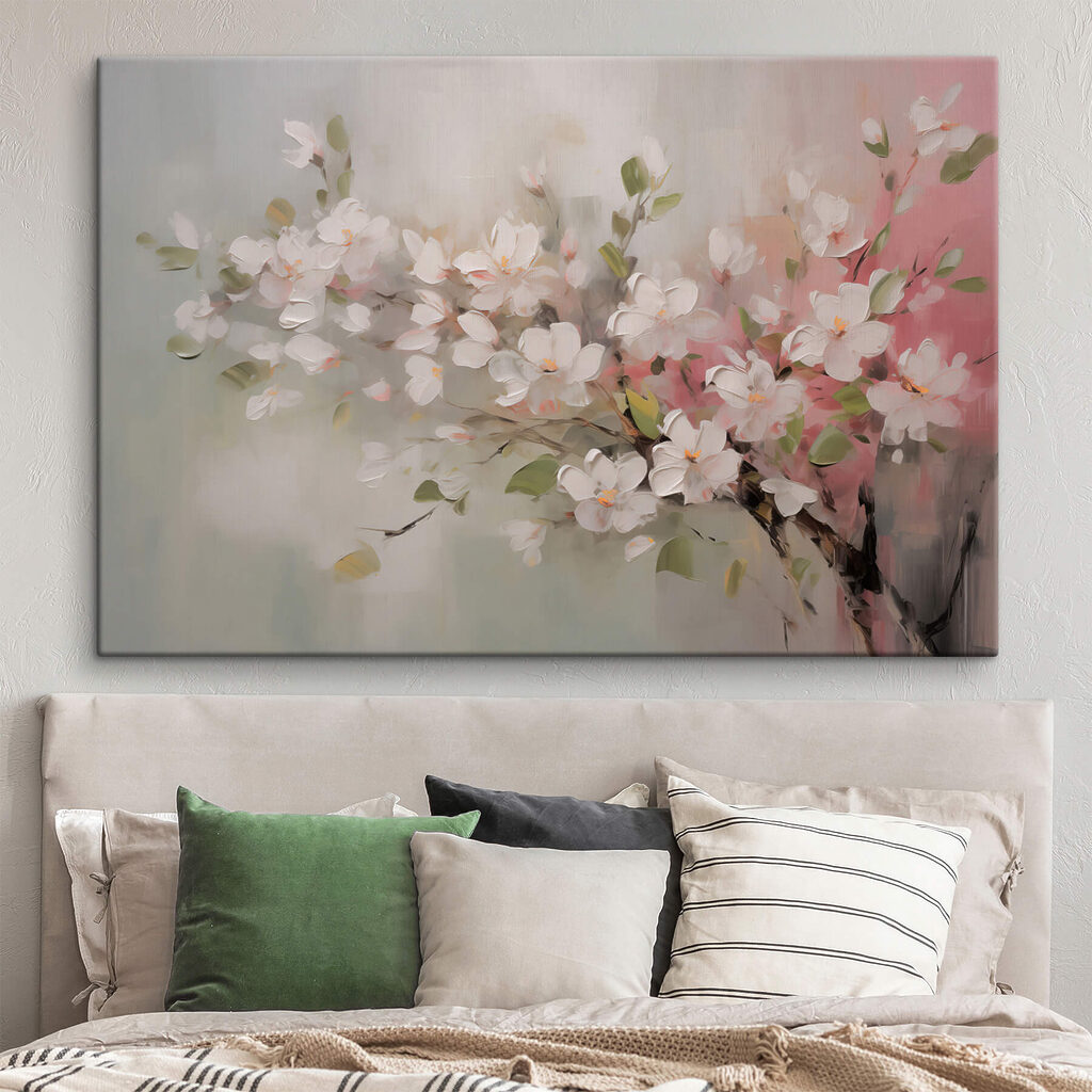 Painting of white flowers Painting of white flowers