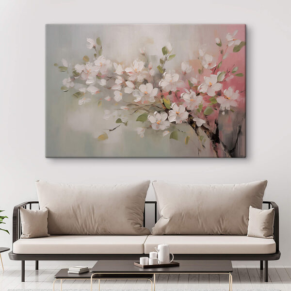 Painting of white flowers Painting of white flowers