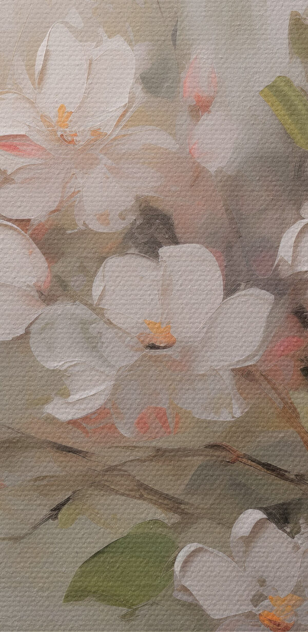 Painting of white flowers Painting of white flowers