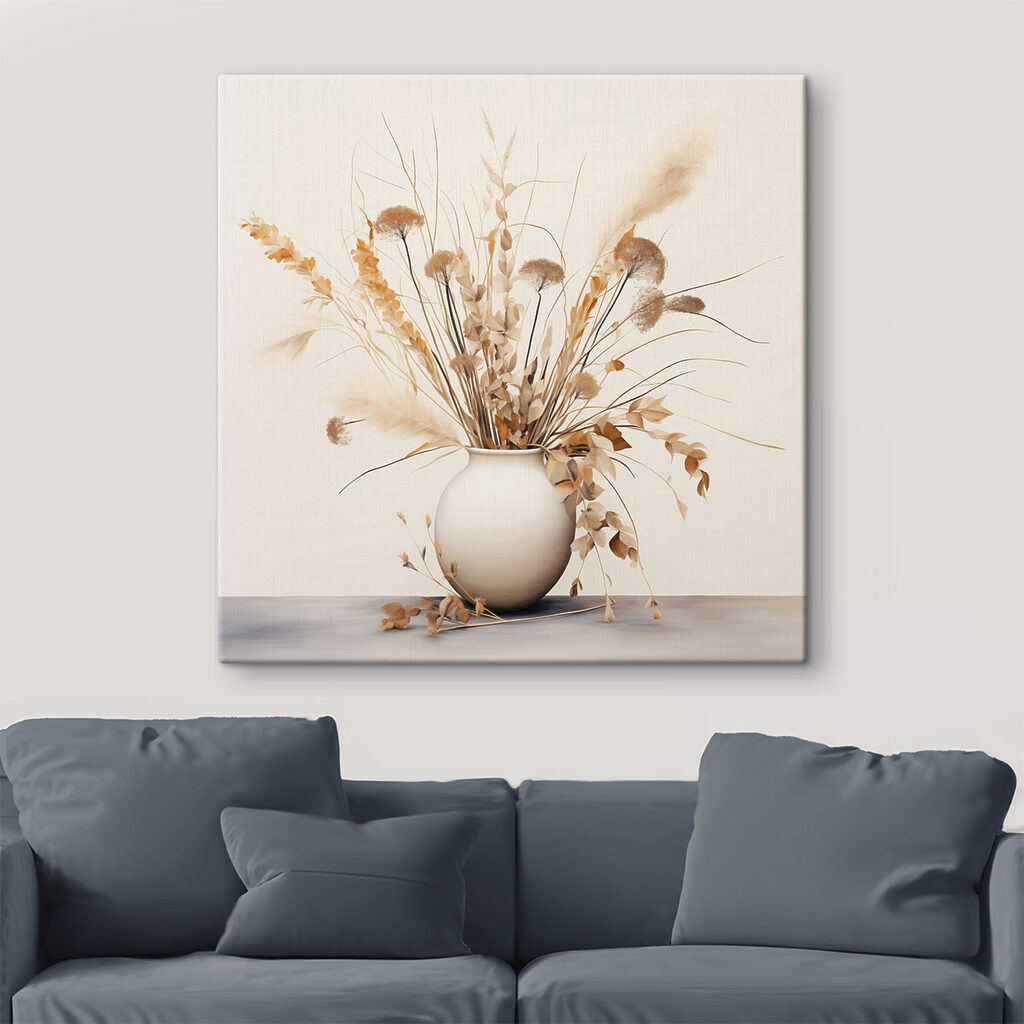 Vase with dried flowers Vase with dried flowers