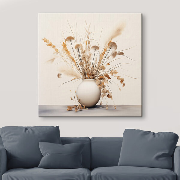 Vase with dried flowers Vase with dried flowers
