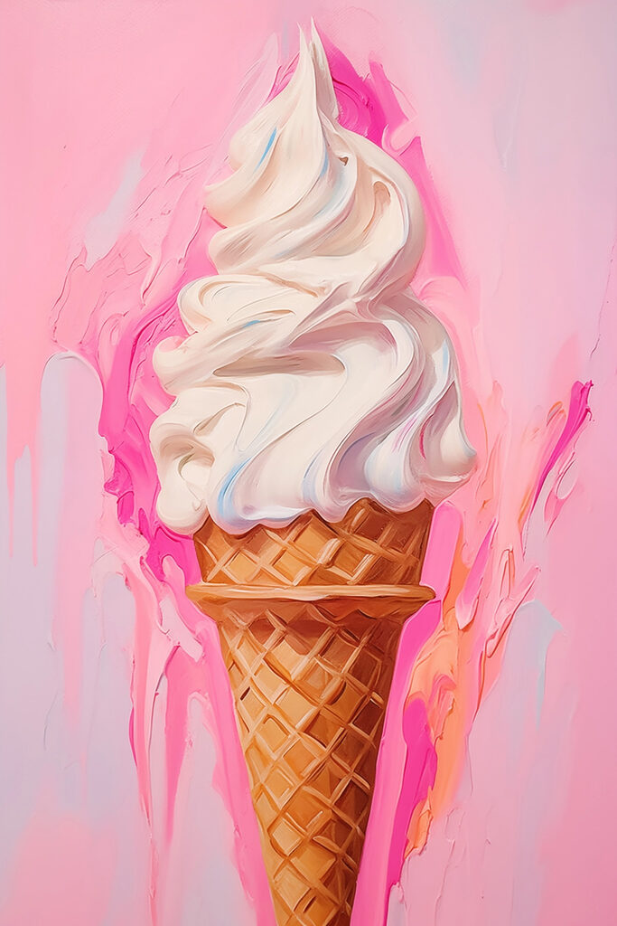 Painting of an ice cream cone
