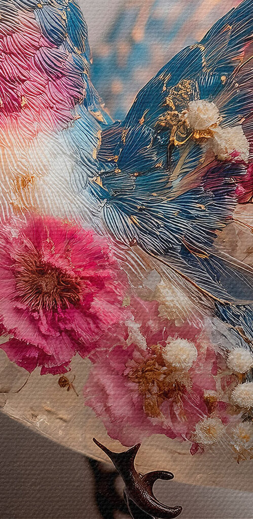 Bird with flowers on it Bird with flowers on it